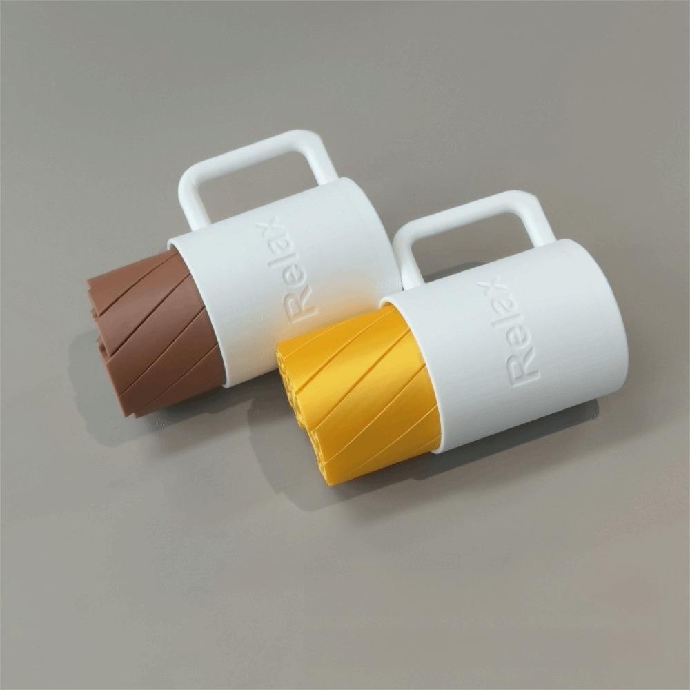 Simulated Coffee Cup Coffee Spill Toy Keychain Portable Desktop Ornament Kids Gift