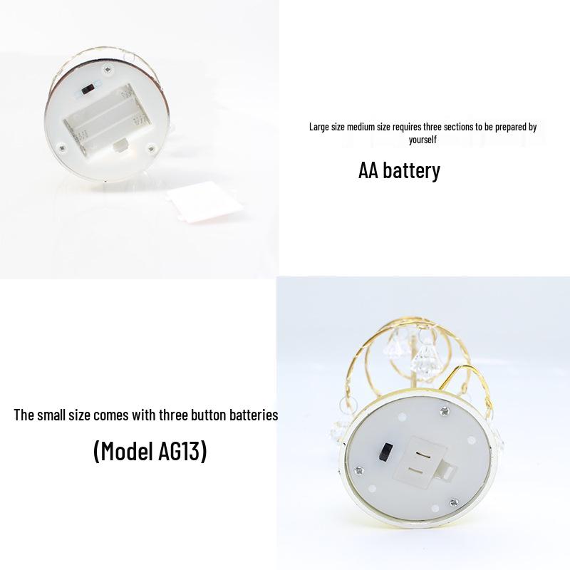 Светодиодная хрустальная рождественская елка: Гальванизированное железо, настольное украшение и ночник