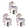 Enamel White Unicorn Brooch Alloy Animal Shaped Lapel Pin Rhinestone Unicorn Brooch Pin for Coats Hats Scarves Bags