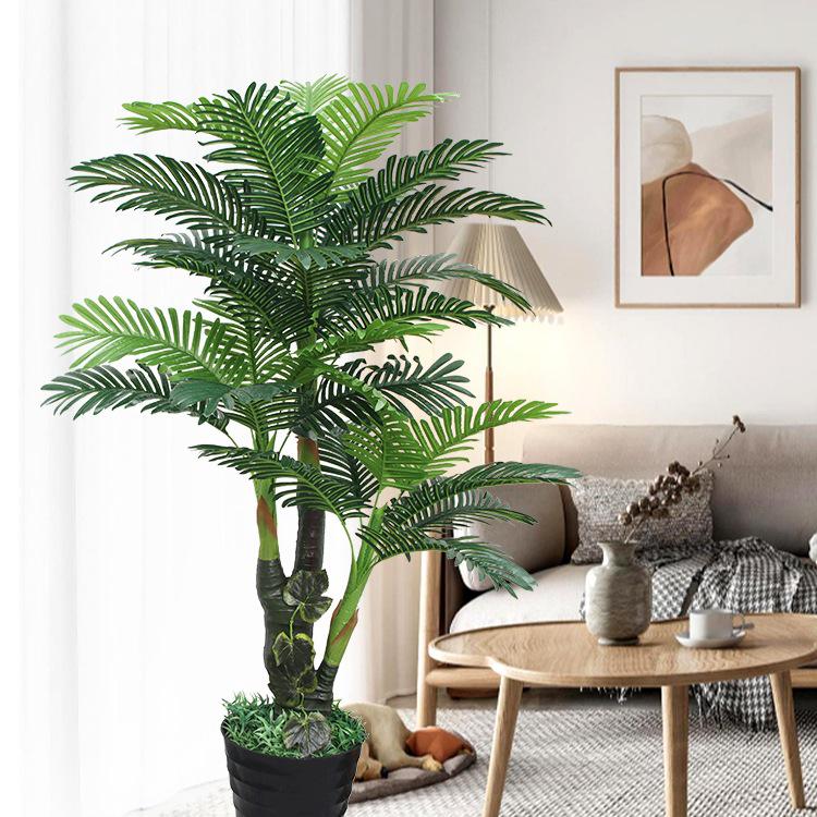 Большая искусственная пальма «Рыбий хвост» напольная | Комнатная искусственная зелень для декора гостиной