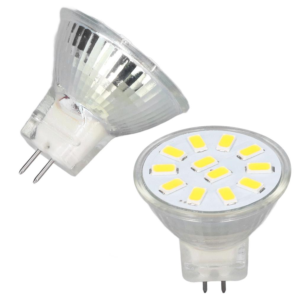 4pcs/set MR11 LED Spot Light Bulb with Dual Needle Base 360 Degrees Heat Dissipation 3W 12 LEDs Lamp