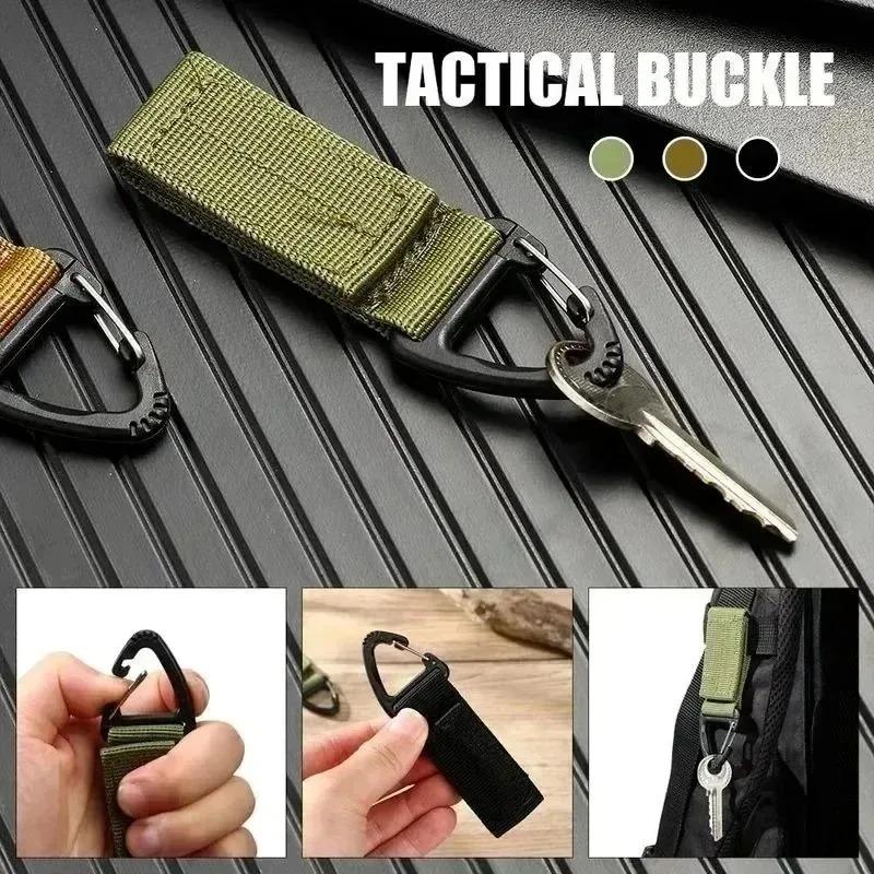 Nylon Webbing Carabiner Gloves Hook Outdoor Tactical Glove Climbing Rope Anti-lost Camping Hanging Buckle Tool
