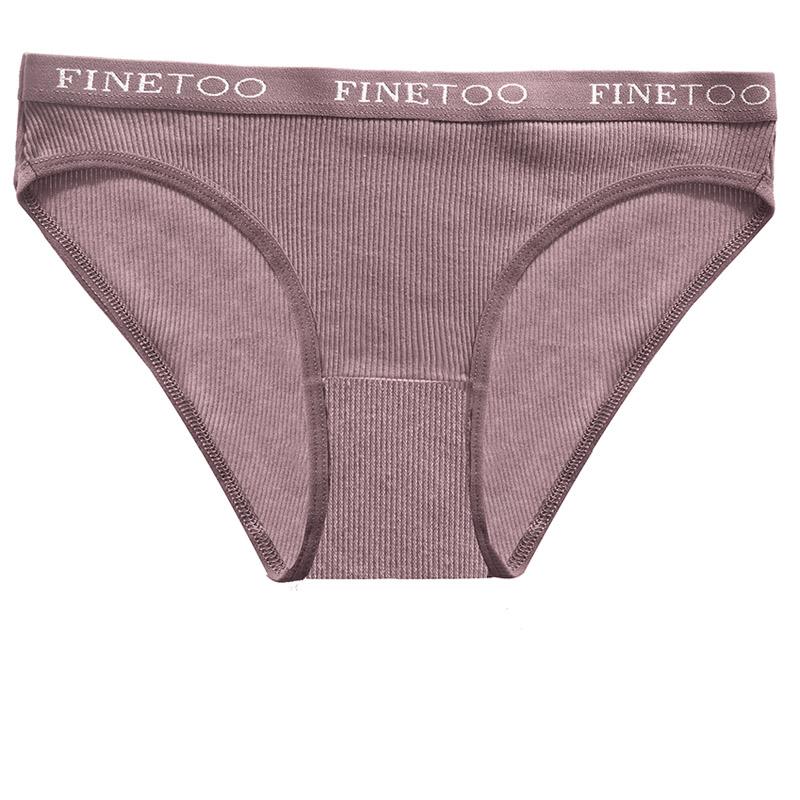 FINETOO 1 шт., женское хлопковое нижнее белье, трусики, нижнее белье с надписью, женские 9 однотонных цветов, M-XXL, женские сексуальные трусики, трусы