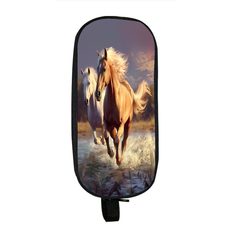 Капибара, кошка, собака, пеналы, лошадь, тигр, панда, пенал, сумка с волком, держатель, коробка для девочек, офисный студенческий органайзер, канцелярские принадлежности, школьные принадлежности