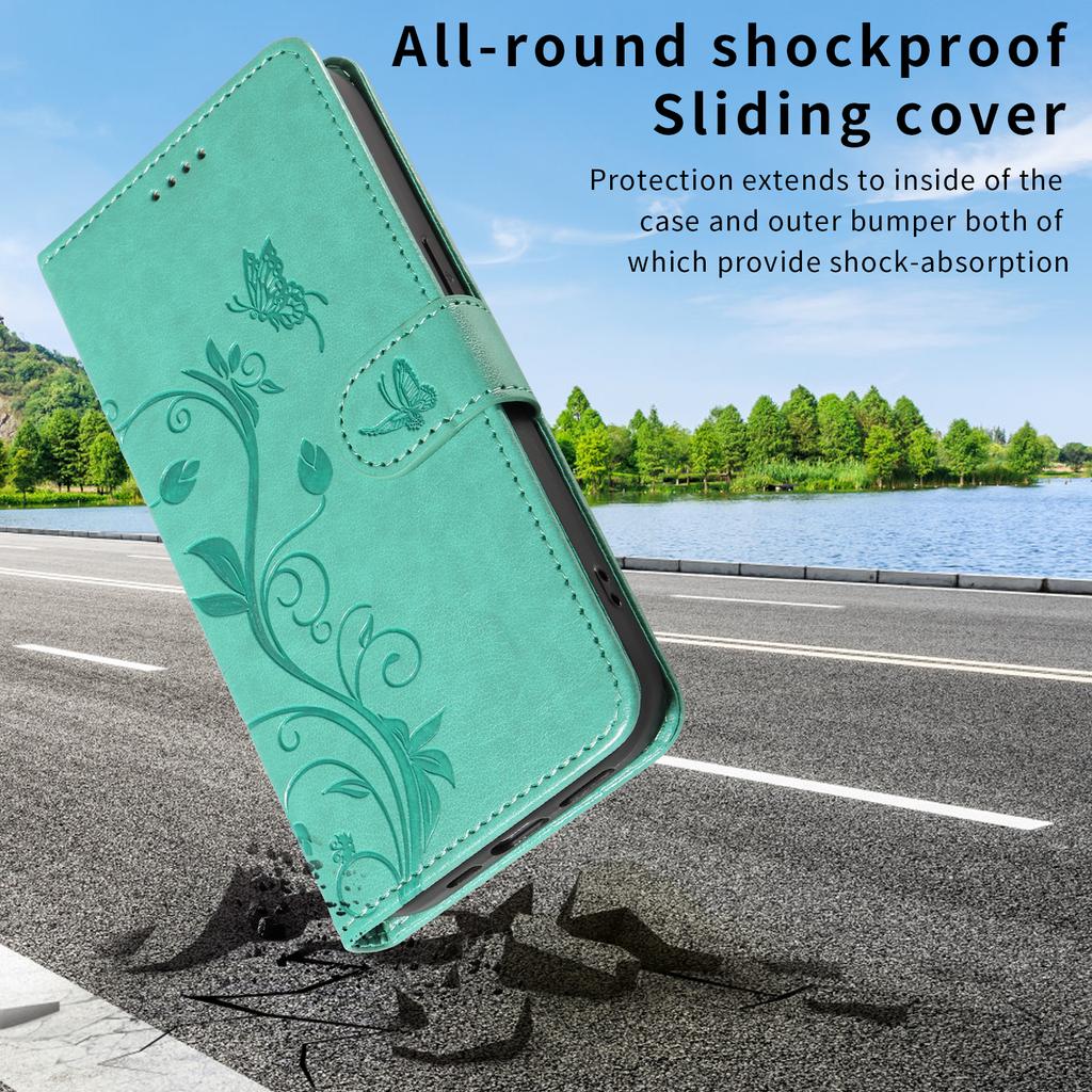 For Samsung Galaxy A36 5G PU Leather Cases Flower Pattern Wallet Stand Phone Cover with Strap