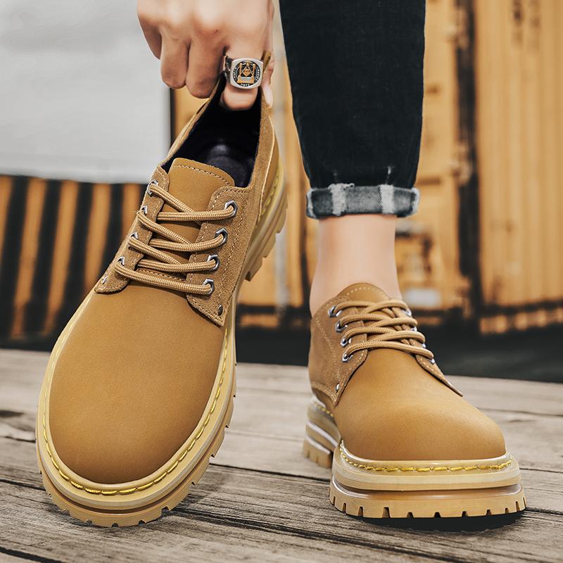 Повседневные мужские туфли дерби на толстой подошве. Модный и универсальный стиль. Для отдыха на открытом воздухе, для деловых вечеринок, для офиса, для молодежи и взрослых.