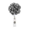 Блестящие цветы из смолы Выдвижная Легко вытягиваемая пряжка Вращающаяся Легко вытягиваемая пряжка для сертификата Значок-свиток медсестры