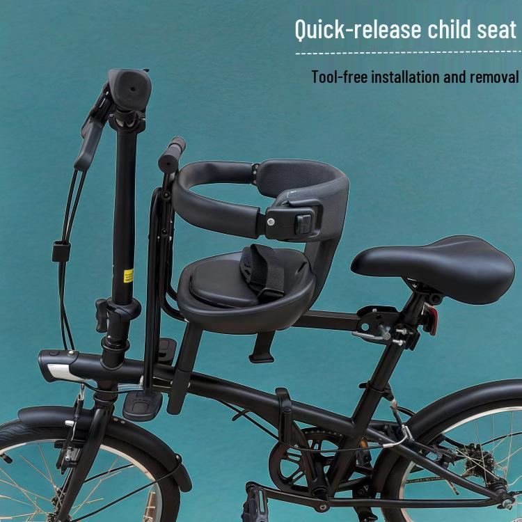 Quick Release Folding Bike Child Seat with Guardrail