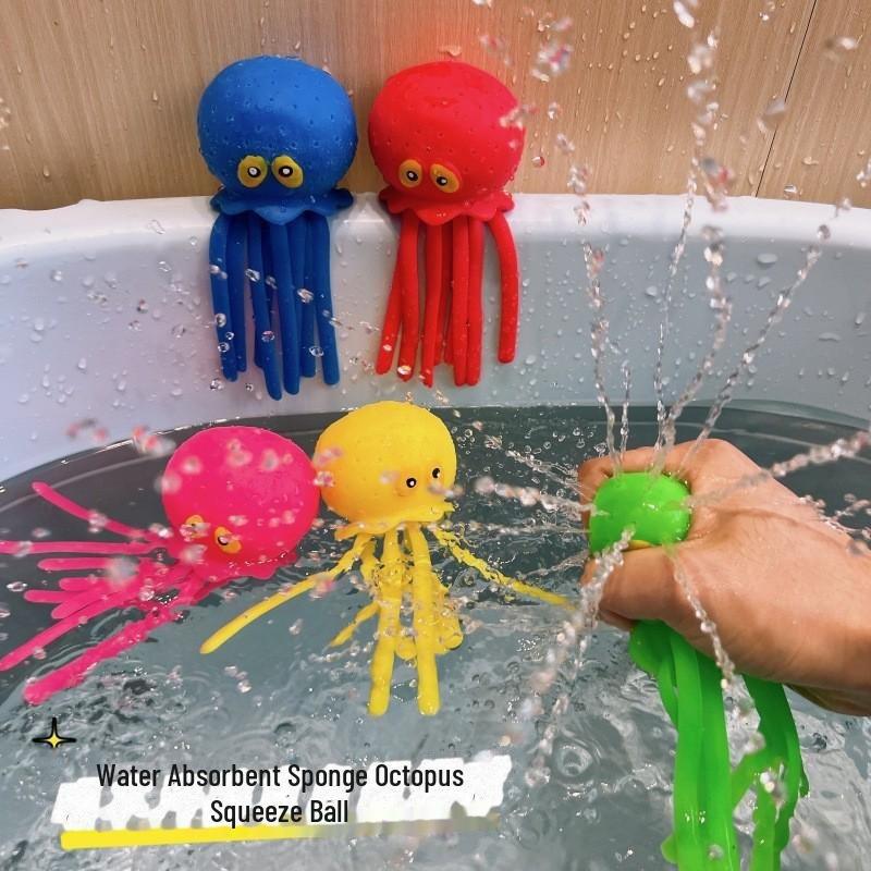 Octopus Squishy Toy for Kids - Perfect for Bath, Pool, Beach; Great for Relaxation and Play