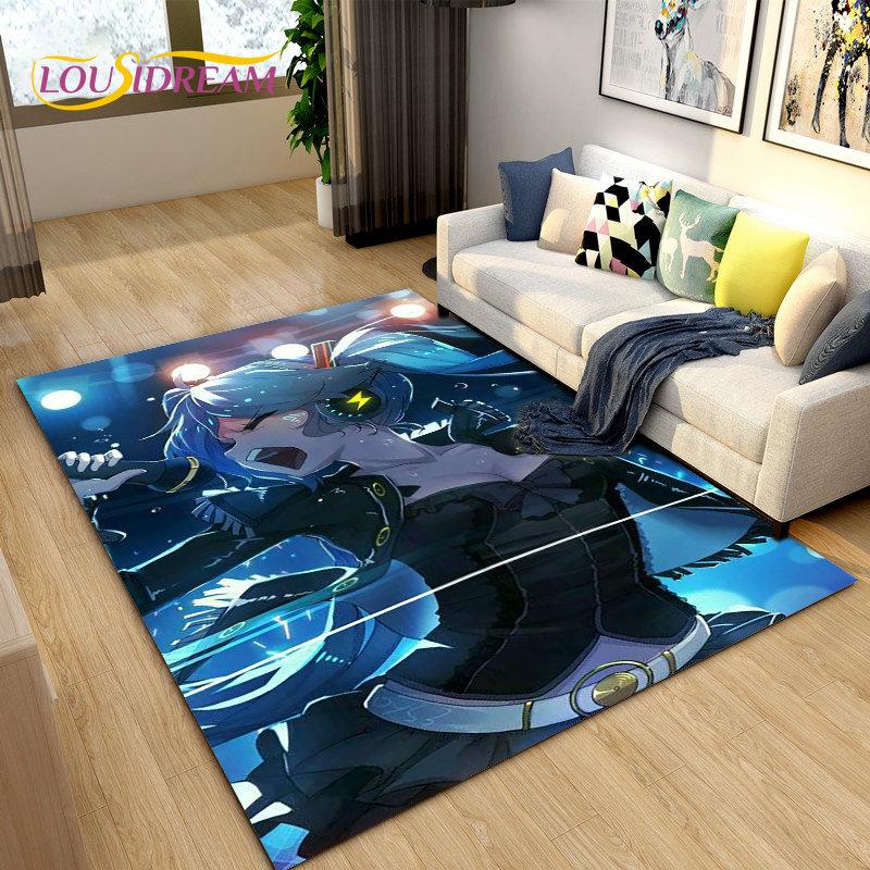 Японская музыка, аниме, мультфильм, 3D коврик, ковер для гостиной, спальни, диван, коврик для украшения, детские игры, нескользящий напольный коврик