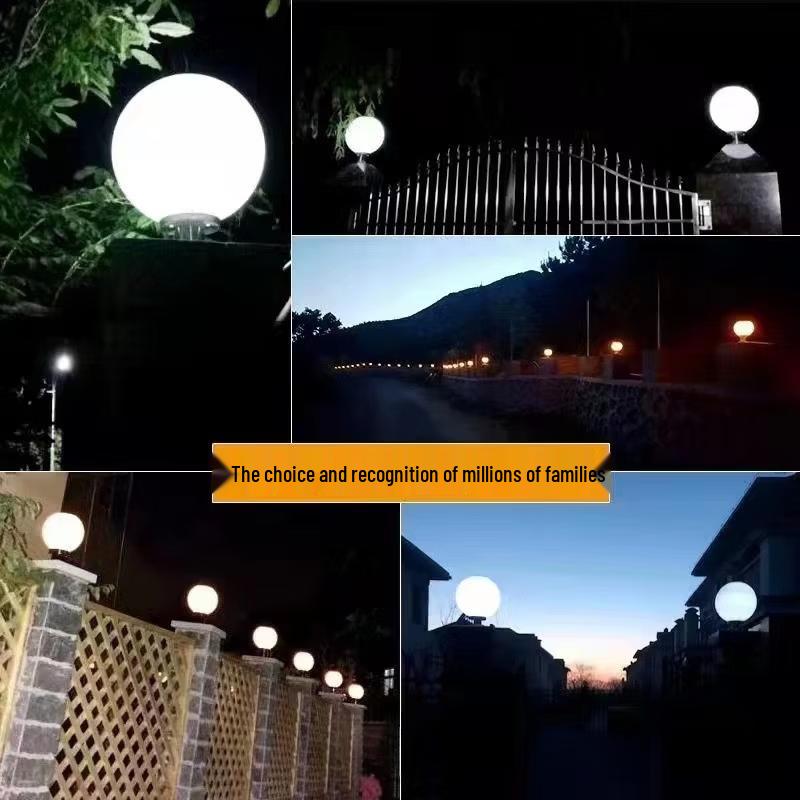 Уличный солнечный акриловый сферический столб света DreamBubble