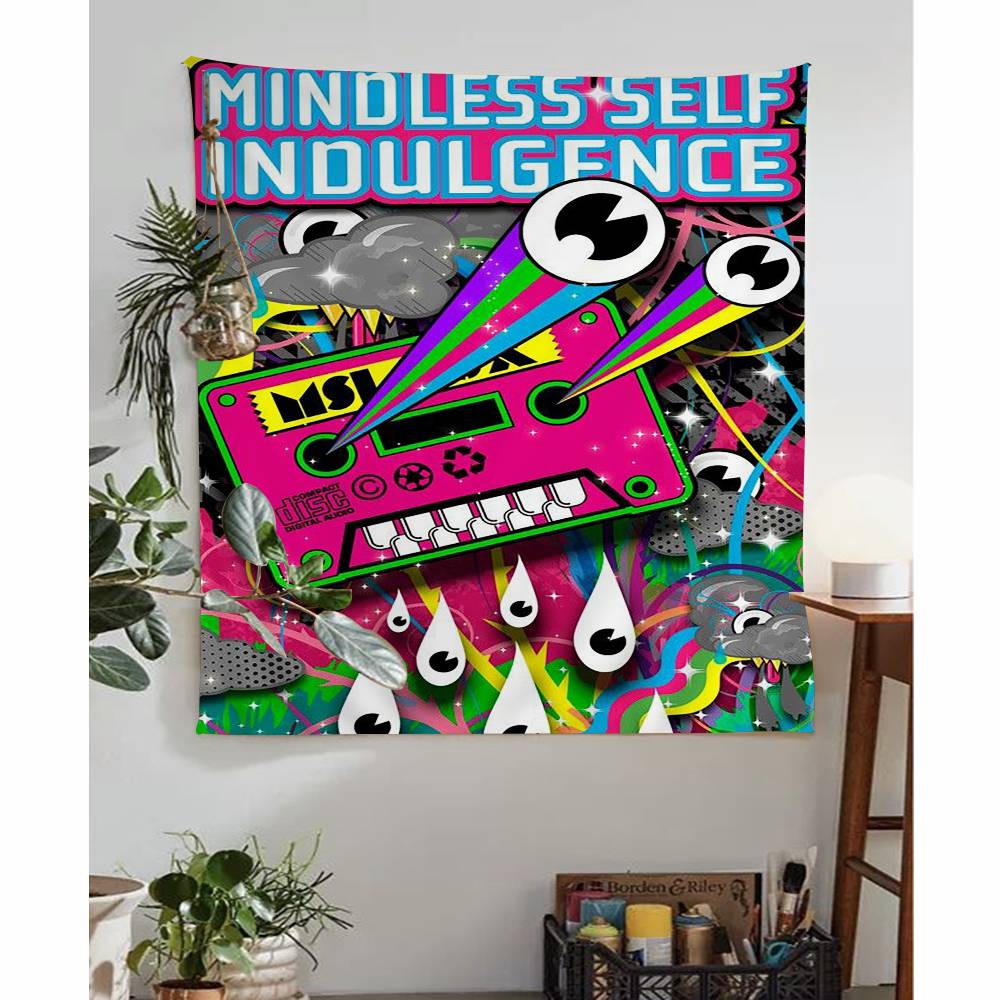 MMindless SSelf IIndulgence Punk Metal Band MSI Hanging Bohemian Tapestry Bohemian Wall Tapestries Mandala Wall Hanging