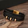Stainless Steel Bracelet for MenFashion Handmade Leather Braided Magnetic Clasp Bracelet Gentleman's Jewellery
