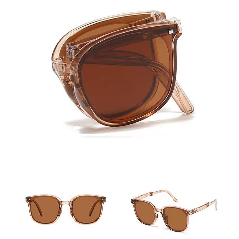 Складные Солнцезащитные Очки Летние Модные Унисекс Солнцезащитные Очки Портативный Дизайн для Путешествий на Открытом Воздухе Уличная Одежда Аксессуары