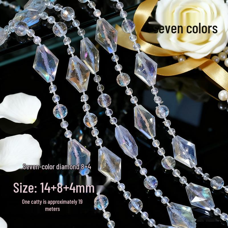 Акриловые бусины НЛО 10 мм для свадебной гирлянды, украшения прохода или люстры