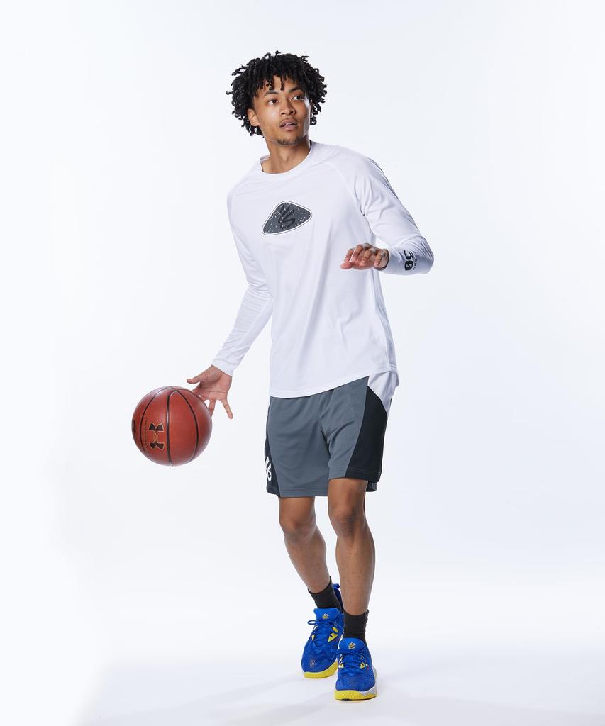 CURRY TECH GRAPHIC LS LG [Under Armour] ФУТБОЛКА, Белый, Черный,