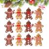 12 шт. Рождественские пряничные человечки, украшения для рождественской елки, подвесные украшения в виде пряничной куклы для праздничного декора дома