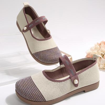 Мягкая подошва 2025 года с круглой головкой, маленький парфюмированный стиль, новые туфли Мэри на весну и осень на плоской подошве с неглубоким горлом, темпераментные туфли