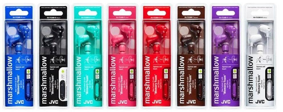 Наушники вкладыши JVC HA-FX38 зеленый/бирюзовый