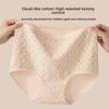 Женские трусы большого размера на весну и осень, жаккардовые, хлопковые, с высокой талией, для поддержки живота, комфортные, для пожилых