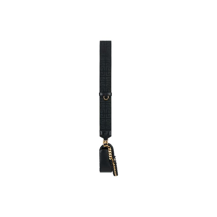 Givenchy Хлопковая сумка через плечо с металлической цепочкой и замком, вышитый металлический логотип 4G, женские сумки, черный BB50L3B18Z-001