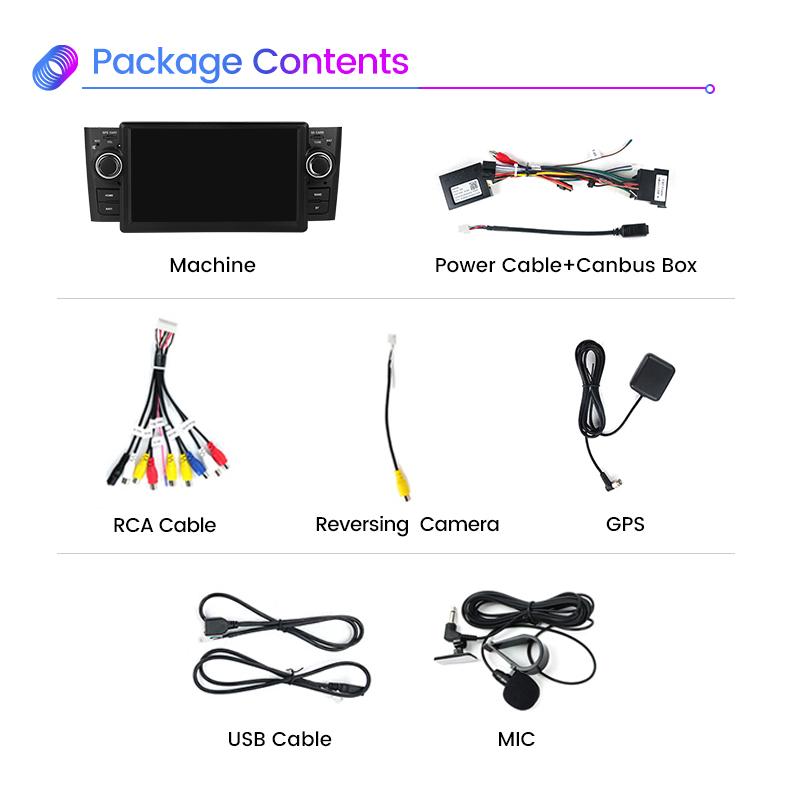 7 "Android Carplay Авто Радио Видео Стерео Мультимедийный Плеер GPS Навигация Для Fiat Grande Punto Linea 2007-2012 Авторадио
