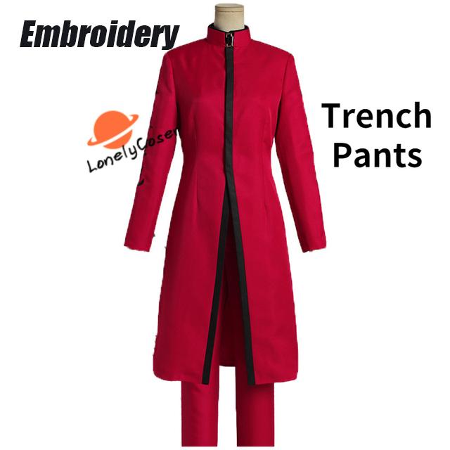 Аниме Токио Мстители Курокава Изана Риндо Хайтани Косплей Костюм Тренч с принтом Вышивка Хэллоуин Вечеринка Красная Черная Униформа