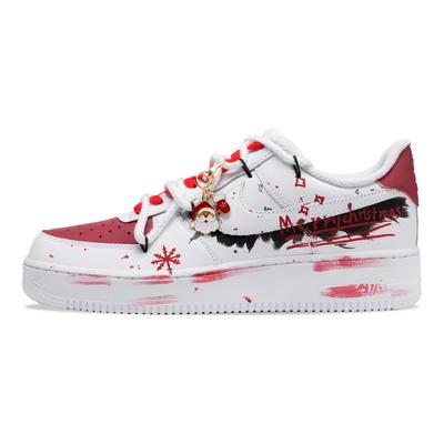 Air Force 1 Универсальные Нескользящие Износостойкие Низкие Скейтбордические Кроссовки Мужские Красные CW2288-111(Команда348-)