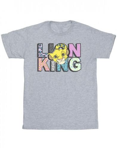Disney Boys The Lion King Pattern Logo T-Shirt