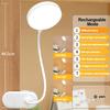 Настольная лампа 3600 мАч, перезаряжаемая от USB настольная лампа с зажимом, ночник для чтения книг, светодиодный сенсорный светильник с 3 режимами затемнения, защита глаз