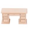 1: 12 Office Table Miniature Model Doll House Furniture Accessories Simulated Unpainted Writing Desk