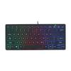 1 шт. RGB цветная подсветка 78 клавиш Проводная клавиатура Мини Маленький размер Домашний Офис Универсальная для Ноутбука Настольного Компьютера Внешняя Клавиатура