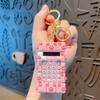 with Keychain Calculator Keychain Stationery Mini Mini Portable Digit Calculator Silicone Kawaii Cartoon Cute Calculator School