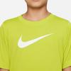 Nike Свободный крой, круглый вырез, логотип, короткий рукав, футболка, детские топы, зеленый DX1123-308