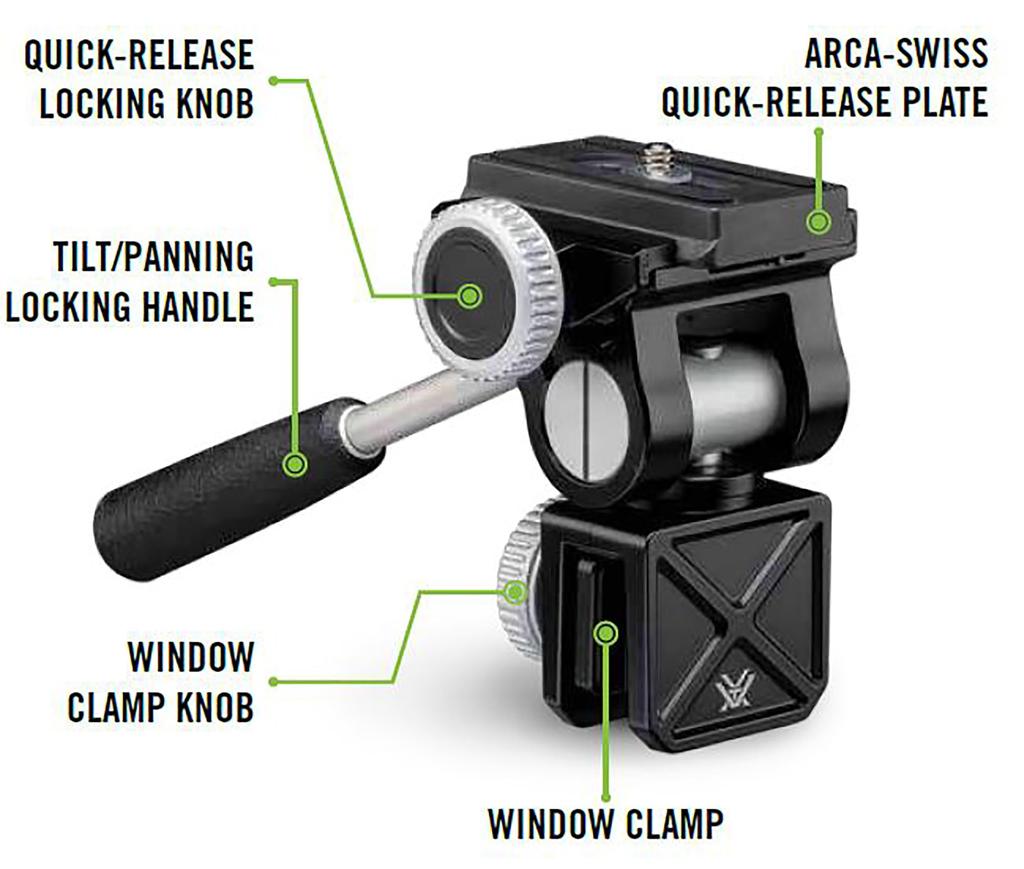Vortex Optics Pro Car Window Mount For Use with Binoculars Spotting Scopes &