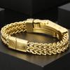 Велосипедная мотоциклетная цепочка, мужской браслет для мужчин, золотой цвет, звено из нержавеющей стали, мужские браслеты на запястье, ювелирные аксессуары, крутые