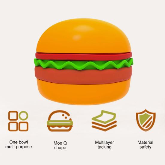 Миска для домашних животных в форме гамбургера, набор из 5 мисок для кормления домашних животных, набор столовых приборов ручной работы для кошек и собак