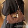 Suede Bag Women's Large Capacity 2025 New Autumn and Winter Niche Matte Retro Messenger Bag Underarm Commuter Bag