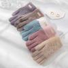 Thick Knitted Gloves Windproof All Finger Gloves Fashion Warm Gloves Outdoor Cycling Driving
