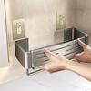 Bathroom Shelf Towel Rack Strong Load-bearing Drainage Hole Design Self Adhesive No Drilling Easy To Install Storage Rack Shower Organizer