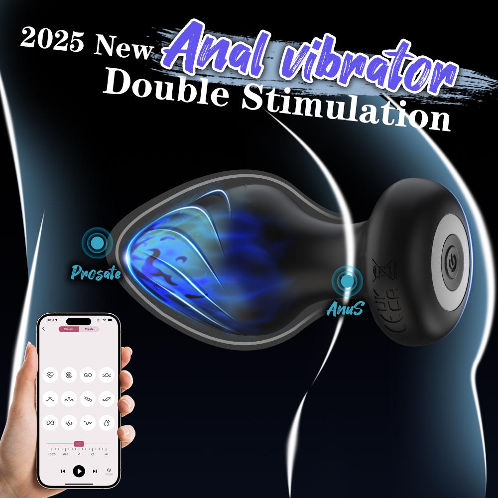 Управление через приложение Анальный вибратор Пробка для задницы Секс-игрушки для женщин Мужчин Беспроводной массажер-стимулятор простаты Женская мастурбация Взрослые Гей