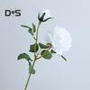 Искусственная роза со стеблем 2 головки Не увядает без полива Реквизит для свадебных фото Реалистичные многоразовые ветки искусственных цветов Товары для украшения дома