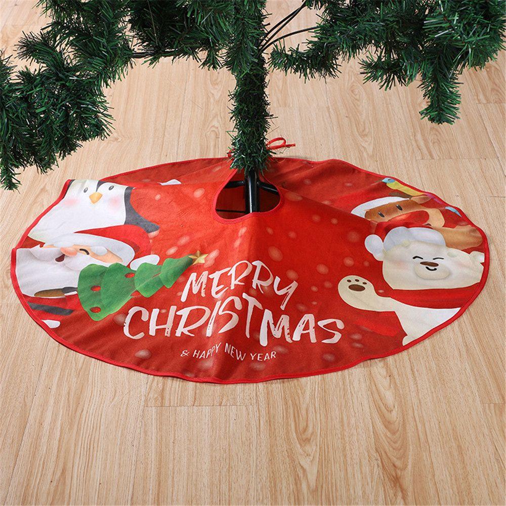 Santa Elk Happy New Year Party Decoration Christmas Trees Skirt Party Decor Apron Xmas Floor Cover
