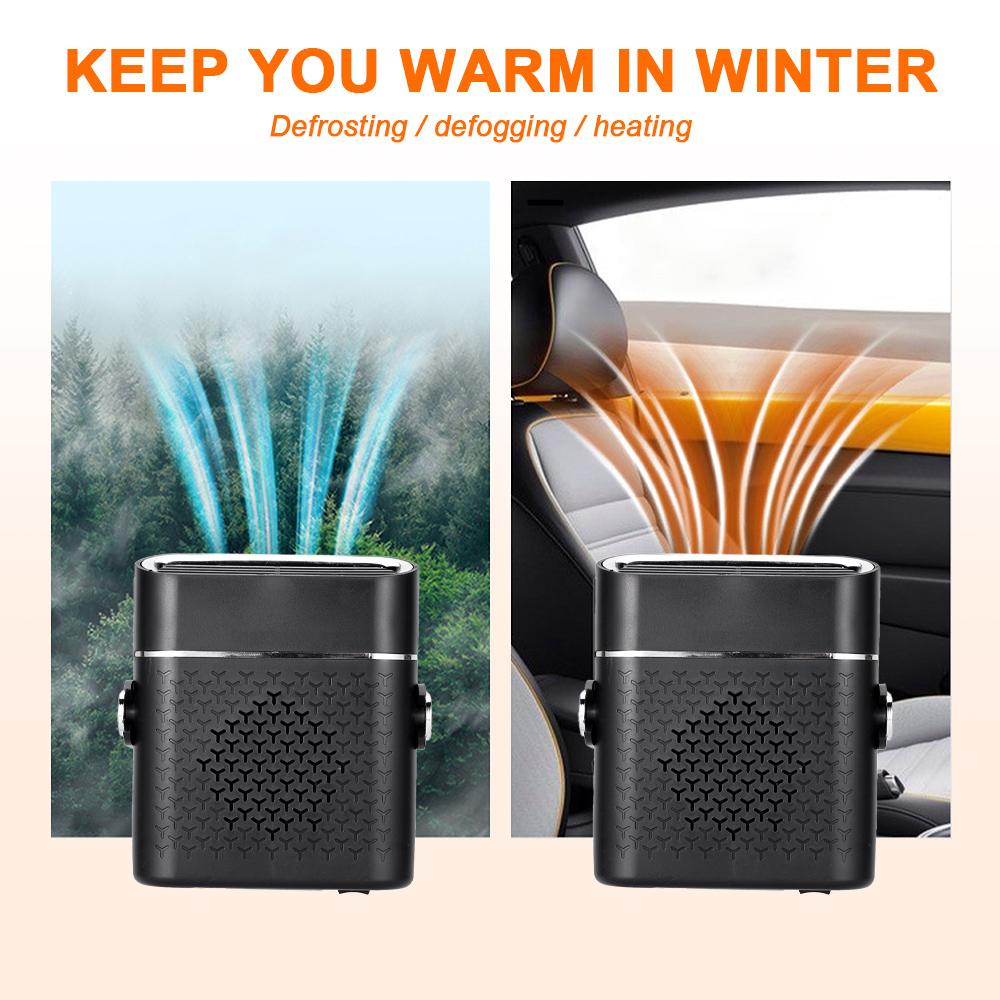 12V/24V Car Heater 150W Car Heater 360° Adjustable Front Window Windshield Defogging And Defrosting Heater For Cars/Trucks