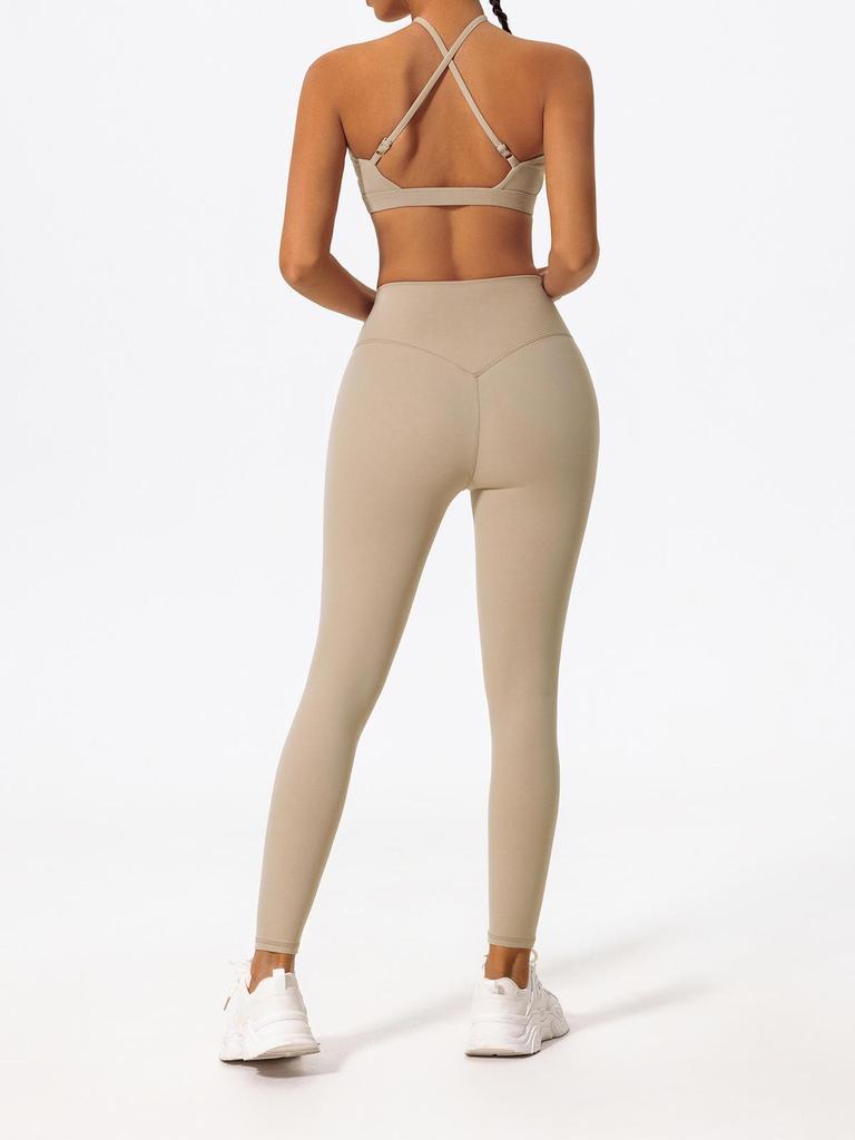 Женский спортивный бюстгальтер для йоги с перекрестной спинкой, быстросохнущий, дышащий