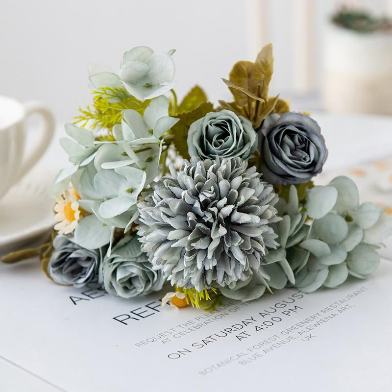 1 шт. Искусственные цветы Свадьба Дом Спальня Украшение Свадебный букет Сад Поддельная шелковая ромашка