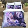 Genshin Impact Element Duvet Cover Set 3 Pieces Cartoon Bedding Set Bedroom Dormitory Soft Single Double Duvet Cover For Boys