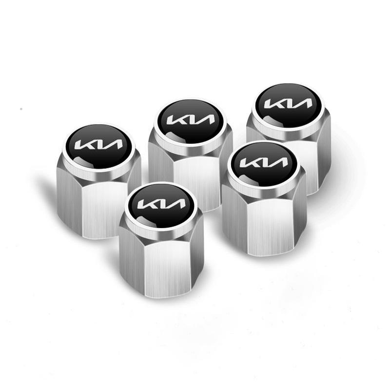 AANX1 5pcs Aluminum Car Tire Valve Caps Cover Theftproof Wheel Tyre Stem For Kia Rio Ceed Sportage Cerato Soul Sorento Picanto Optima