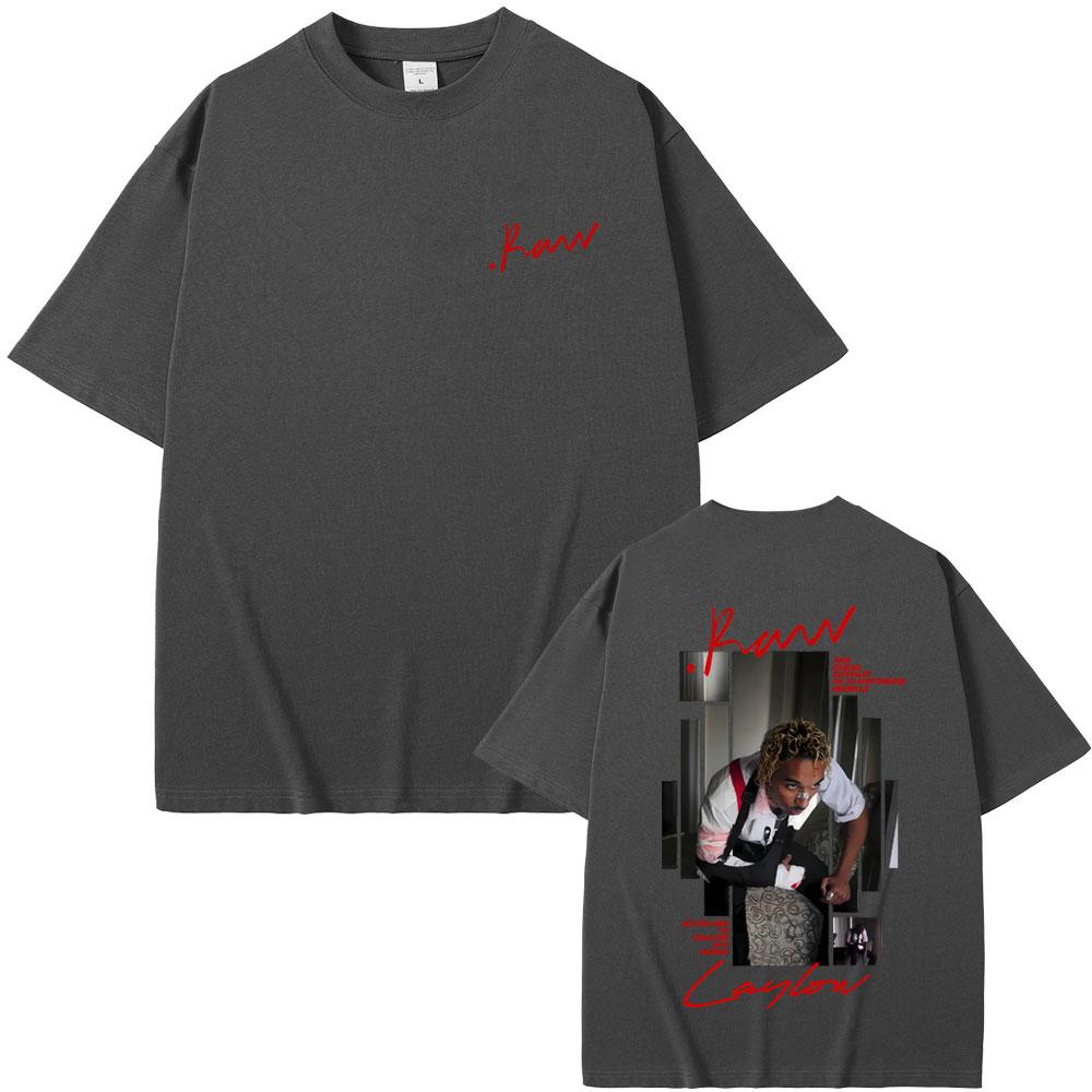 Rapper Laylow Raw Album Graphic Tshirt Unisex Women Clothing Hip Hop Fashion Pop Music T Shirt Male Casual Cotton Vintage Tshirts