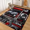 Rammstein Fiery Industrial Metal Band Theme Rug Soundproof Shockabsorbing Carpet For Bathroom Kitchen Home Party Decor Valentine'S Day Gift